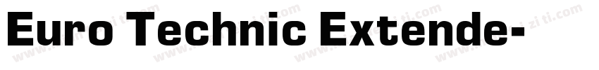Euro Technic Extende字体转换